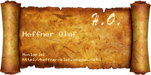 Heffner Olaf névjegykártya